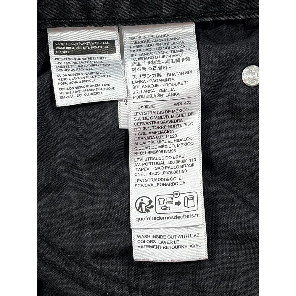 Levi Strauss & Co Cinch Baggy Jeans Womens 31x31 Black High Rise Straight Leg - Picture 12 of 16